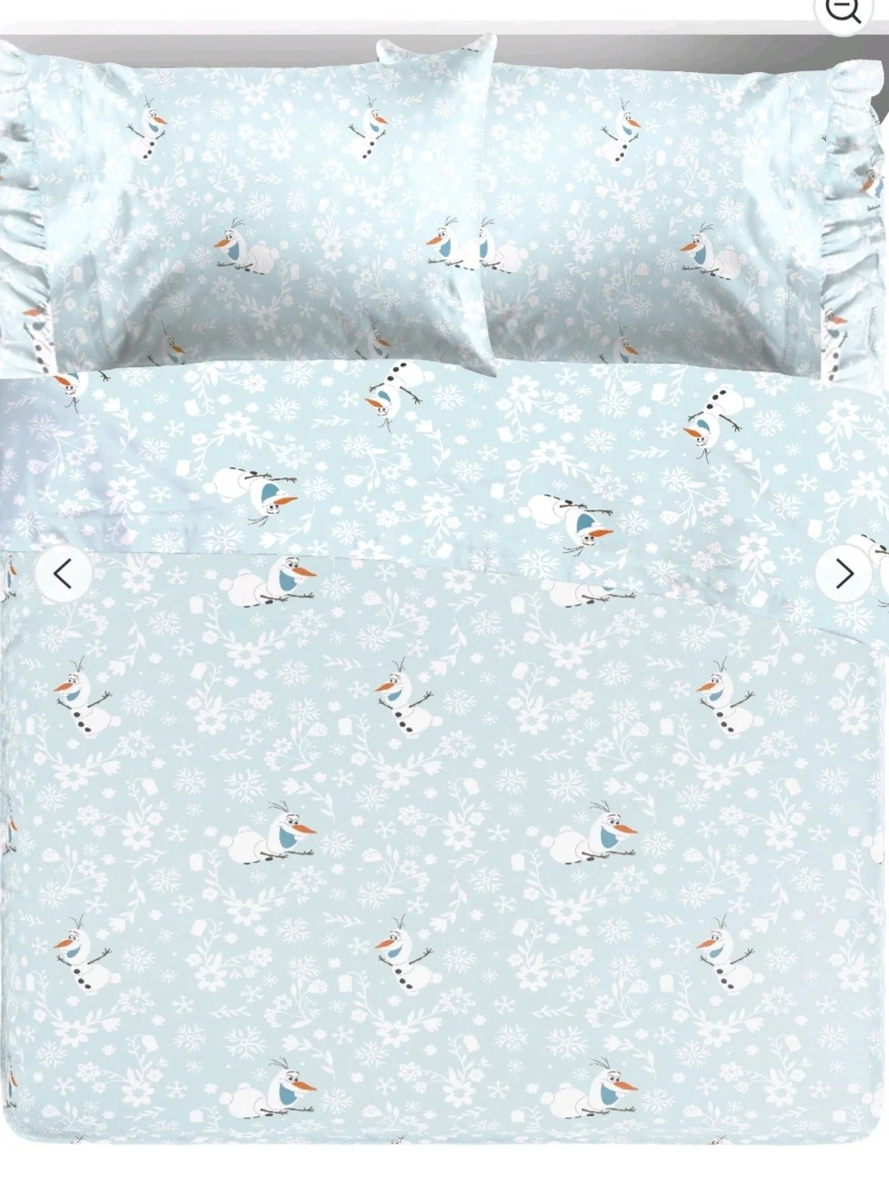 Full Size Disney Frozen Olaf Sheet Set in Light Blue
